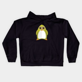 Yellow Green Penguin Kids Hoodie